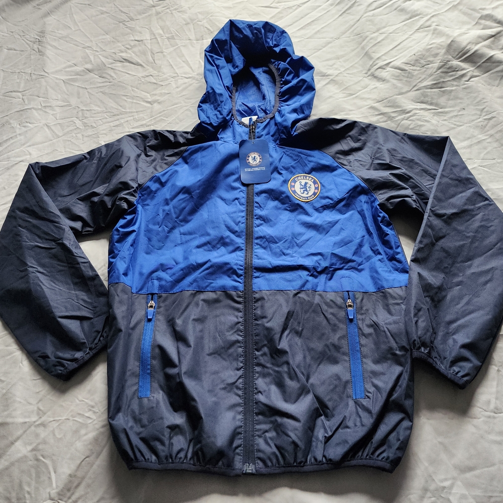 Chelsea FC BOYS SHOWER JACKET LIGHT SIZE YOUT BOYS LARGE (12-13) NWT!!!